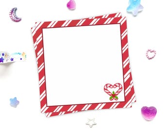 Candy Cane Lane Christmas Holiday Memo Pad