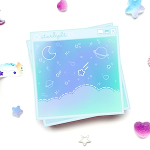 Starlight Windows Clouds Star Planets Memo Pad