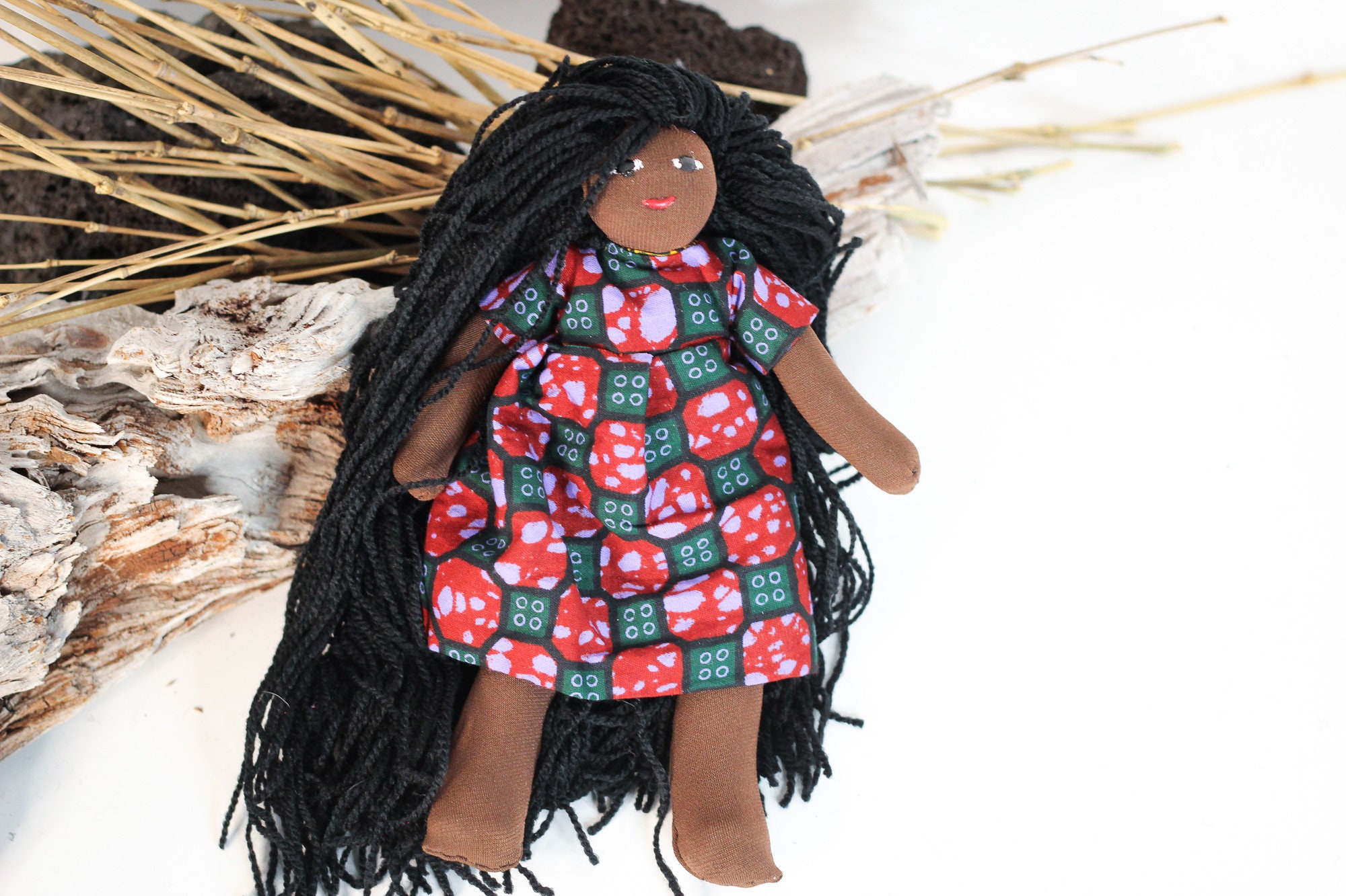 Handmade African Rag Doll / Handcrafted 8in Fabric Dolls / | Etsy