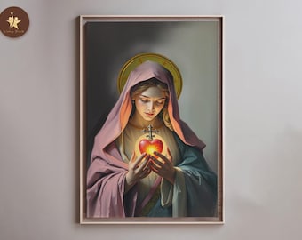 聖母マリアの汚れなき御心 キリスト教カトリック 美術 信仰のアート