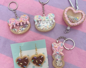 Handmade kawaii resin sprinkle cookie accessories