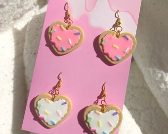 Handmade resin Kawaii Sprinkle cookie earrings