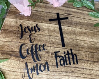 Bible Acrylic Bookmark, Jesus Coffee Amen Bookmark,  Christian Gift,  Jesus Bookmark, Bible Study