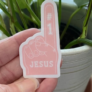 Christian Sticker: Glossy Jesus Faith Decal for Laptop, Water Bottle