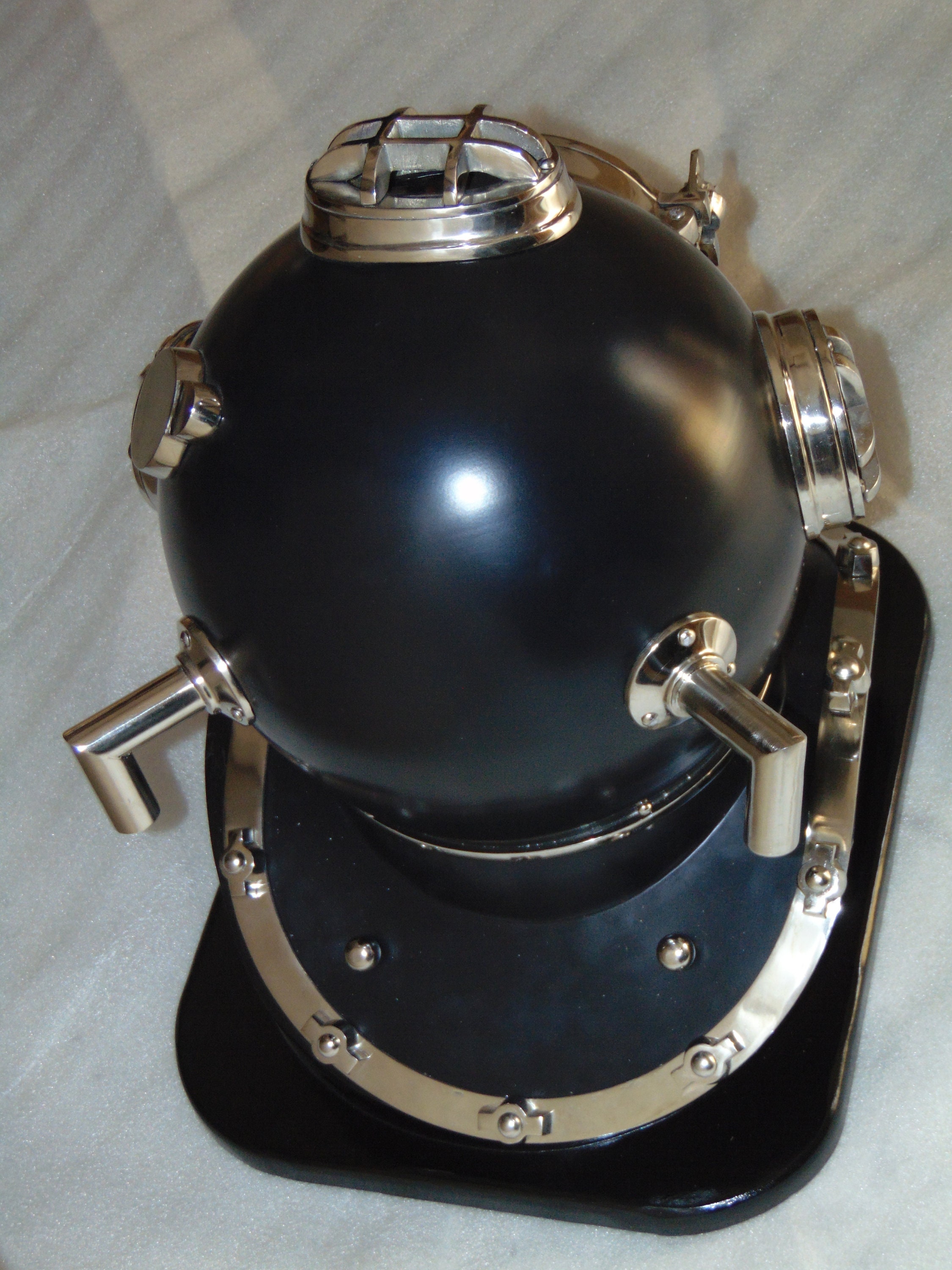 Nautical Diving Helmet Nautical Black and Silver Finish Home Etsy