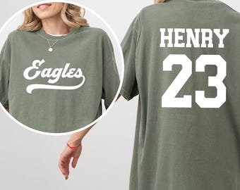 Custom School Spirit Shirts, Football Season Shirt, Personalized Game Day Shirt, School Mascot T-Shirt, Baseball Mom Shirt Comfort Colors