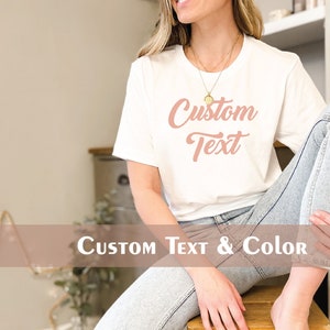 Custom Text tshirt, Custom College Shirt, Custom Gift, Future Mrs Shirt, Bridesmaid Shirtsr, Wedding, Minimal Design, Personalizable Gift