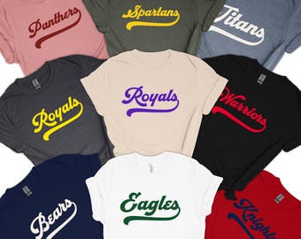 Personalized School Spirit Shirts, Custom School Mascot T-Shirt, Football Season Shirt, Game Day T-Shirt, Back to School Shirt