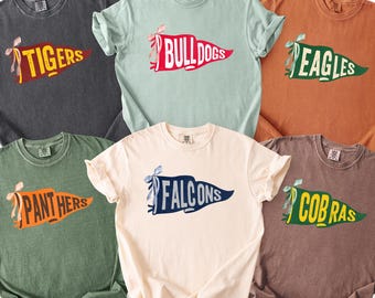 Custom School Spirit Shirts, Retro Game Day T-Shirt, School Mascot Shirt Comfort Colors, School Spirit Wear, Football Game Day Shirt
