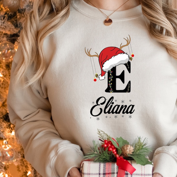 Custom Family Christmas Name Sweatshirt Personalized Monogrammed Family Christmas Sweater Custom Christmas With Name Xmas Gift Custom Gift