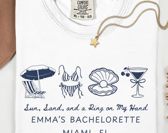 Custom Bachelorette Shirt, Beach Bachelorette Shirt Comfort Colors, Coastal Bachelorette T-Shirt, Custom Bride Shirts, Custom Bride Shirt