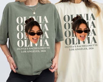 Custom Face Bachelorette Shirt, Custom Photo Bachelorette T-Shirt Comfort Colors, Personalized Bride Shirts, Custom Bachelorette Party Tee