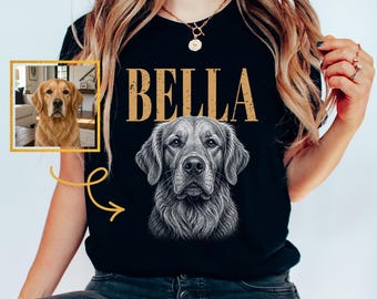 Custom Pet Shirt, Personalized Pet Photo T-Shirt, Custom Dog Shirt, Custom Cat Shirt, Pet Memorial Tee, Pet Lover Gift