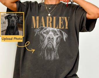 Custom Pet Shirt, Personalized Pet Portrait T-Shirt, Custom Dog Shirt Comfort Colors, Custom Cat Shirt, Pet Memorial Tee, Pet Lover Gift