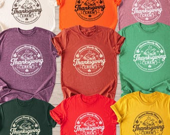 Custom Family Name Thanksgiving Shirts, Personalized Matching Thanksgiving T-Shirt, Fall Family Tee, Thanksgiving 2026 Group Shirt