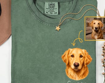 Custom Pet Shirt, Personalized Pet Photo T-Shirt, Custom Dog Face Shirt Comfort Colors, Custom Cat Shirt, Pet Memorial Tee, Pet Lover Gift