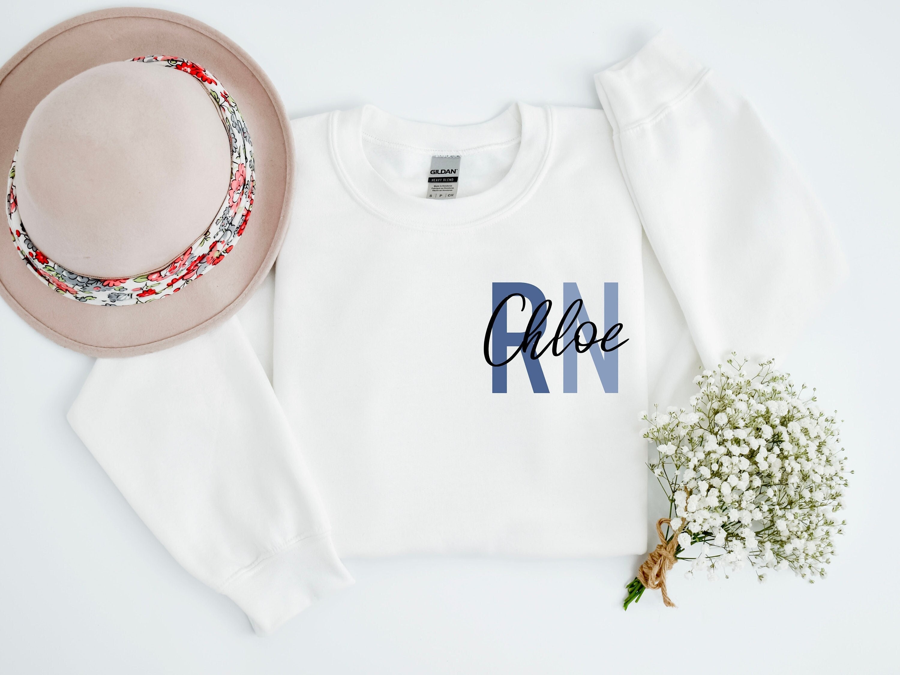 Personalized Registered Nurse Sweatshirt, Custom Nurse Shirt Gift, Nurse Appreciation Gift, RN Nurse Sweatshirt, Graduation Gift For Nurse