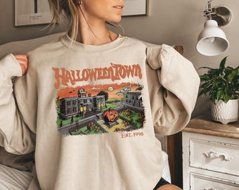 Halloweentown Est 1998 Sweatshirt, Retro Halloweentown Sweater, Halloweentown University Hoodie, Halloween Fall Sweatshirt