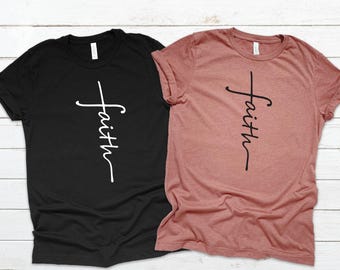 Faith Shirt, Faith Cross Shirt, Christian Gift, Faith Gift, Christian Shirts , Love and Grace Shirt, Faith Cross, Vertical Cross, Jesus