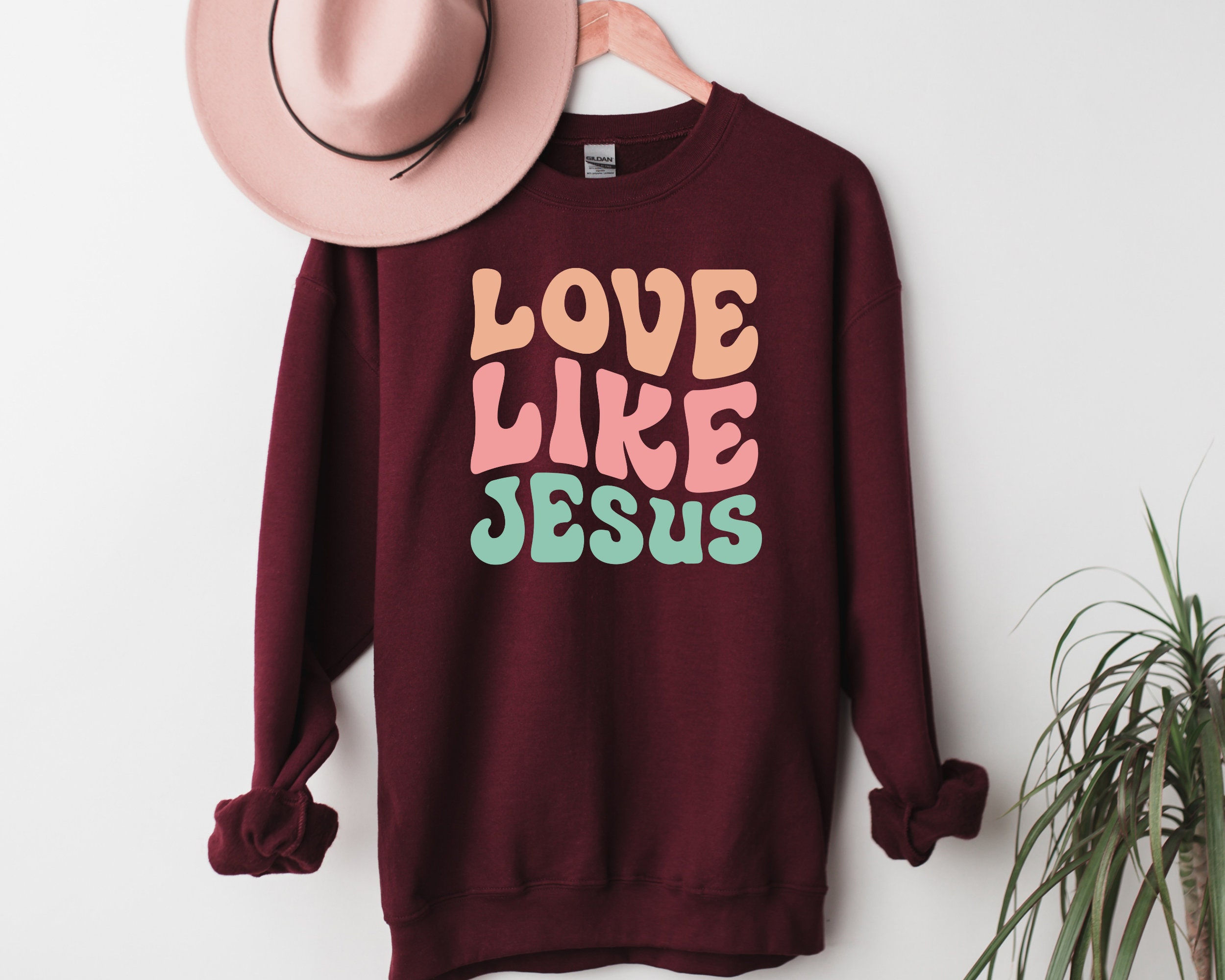Love Like Jesus Floral Graphic Sweatshirt