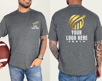 Custom Logo Shirt, Your Business Logo or Brand Logo Shirt, Front and Back Logo, Your Design Here Shirt, Team Logo Shirt, Emblems Logo Shirt