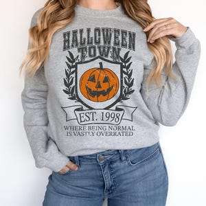 Halloweentown Sweatshirt Halloween Town Sweatshirt Halloweentown University Halloween Town University Est 1998 Halloween retro Crewneck image 3