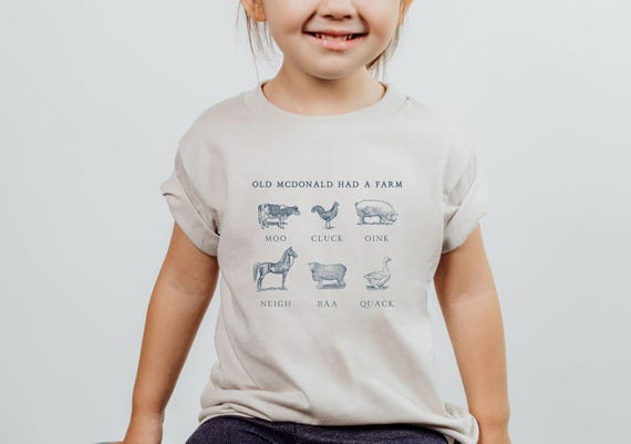 Old McDonald Had a Farm Kids Shirt, Retro Kids Shirt, Farm Animals Toddler Tshirt, Animal Lover Kids Shirt, Farm Life Shirt, Baby Boy Gift