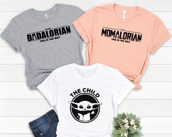 Mamalorian Dadalorian The Child Matching Shirts Mommy Daddy Child Shirts Funny Mama Tee Galaxy Tee This is The Way Shirt Mother's Day Gift