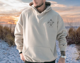 Personalized Dad Hoodie Custom Kids Name and Birth Year Sweatshirt Personalized Dad Sweatshirt Father's Day Gifts for Dad Best Dad Gift