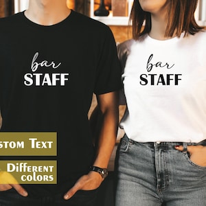 Custom Staff Shirt, Event Staff Shirt, Custom Bar Staff Shirt, Work Uniform, Unisex Festival Shirt, Custom Club Shirt,Oversized Staff Tshirt