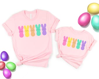 Easter Bunny Peeps Shirt Cute Easter Shirt Easter Rabbit T-Shirt Happy Easter T-shirt Kids Easter Toddler Easter Family T-Shirt Peeps Tee