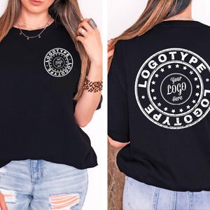 Custom Logo Shirts, Your Business Logo or Brand Logo Shirt, Front and Back Logo, Your Design Here Shirt, Team Logo Shirt Company Logo Gifts