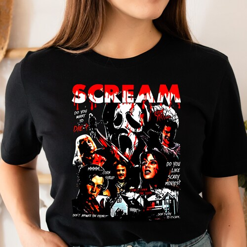 Retro 90s Scream Movie Shirt Horror Movie Tshirt Ghostface - Etsy