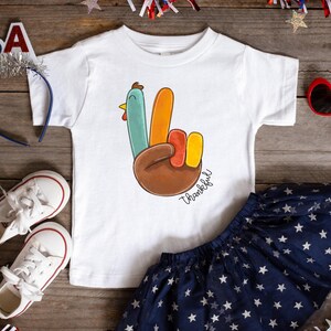Kids Thanksgiving Shirt, Toddler Thanksgiving Shirt, Thankful Shirt, Girls Boys Turkey Shirt, Toddler Fall Shirts, Matching Family Shirts image 3