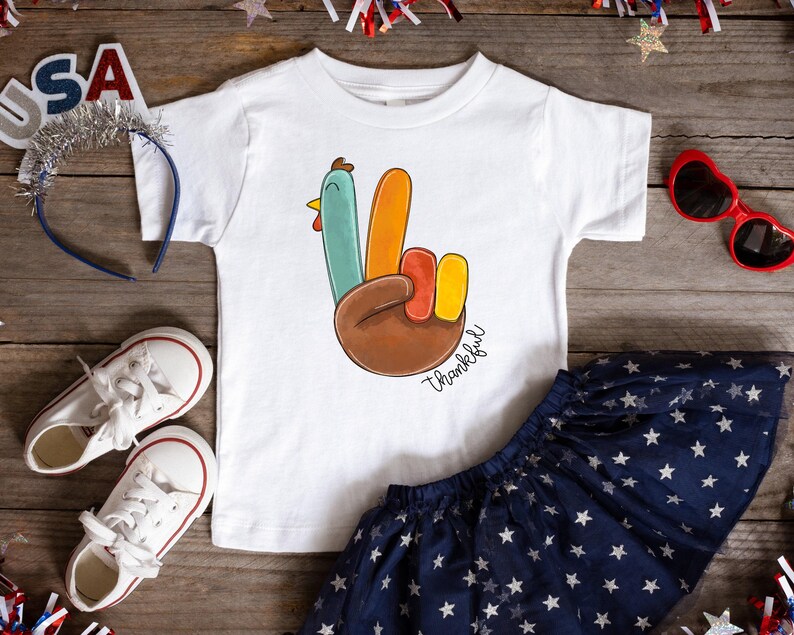 Kids Thanksgiving Shirt, Toddler Thanksgiving Shirt, Thankful Shirt, Girls Boys Turkey Shirt, Toddler Fall Shirts, Matching Family Shirts image 3