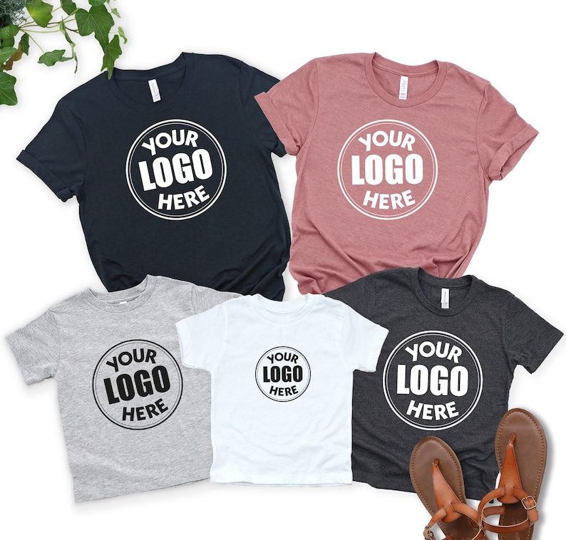 a group of t - shirts that say your logo here
