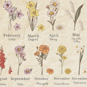 a bunch of flowers that are on a piece of paper