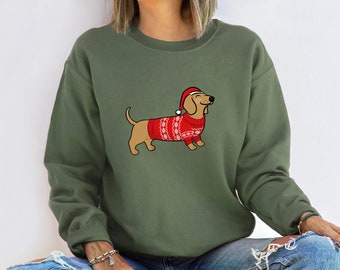 Dachshund Through The Snow Wiener Dog Christmas Sweater Christmas