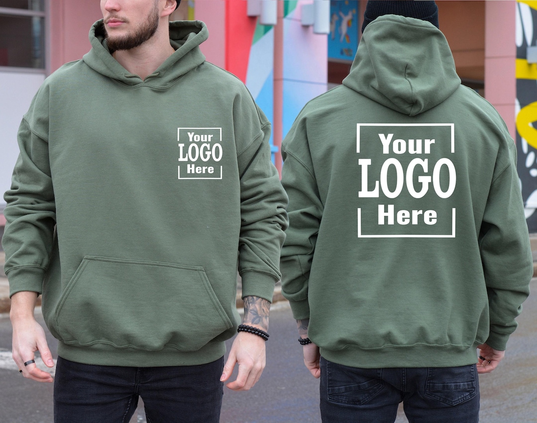 Custom Logo Sweatshirt, Your Business Logo or Brand Logo, Front