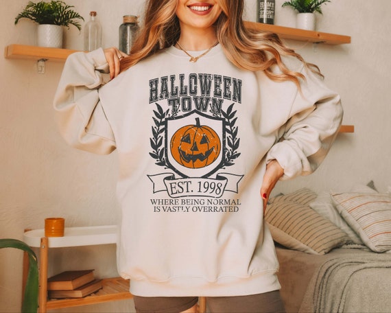 Halloweentown Sweatshirt Halloween Town Sweatshirt Halloweentown University Halloween Town University Est 1998 Halloween retro Crewneck