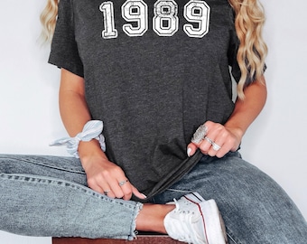 Custom Birth Year Shirt, Retro Birth Date Tshirt, Personalized Birthday Gift Shirt for Woman retro 30th Birthday 40th Birthday 50th