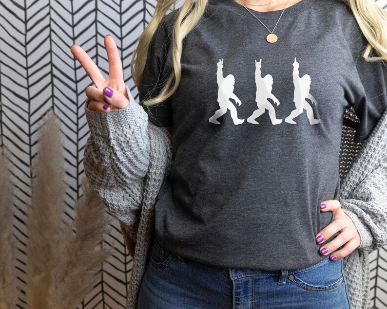 Bigfoot Middle Finger Shirt, Sasquatch Shirt, Funny Bigfoot Shirt, Big foot Funny Shirt Men, Bigfoot Middle Finger Funny Tshirt,Bigfoot tees image 3