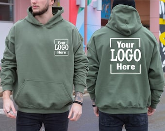 Custom Logo Sweatshirt, Your Business Logo or Brand Logo, Front and Back Logo Hoodie, Your Design Here, Team Logo Shirt, Company Logo Gifts