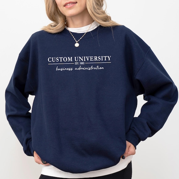 Custom University Sweatshirt, Personalized College Hoodie, Custom School Sweatshirt, University Name Sweater, Nursing School Sweatshirt