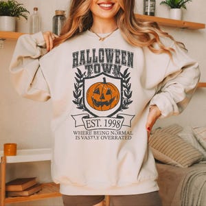 Halloweentown Sweatshirt Halloween Town Sweatshirt Halloweentown University Halloween Town University Est 1998 Halloween retro Crewneck image 1