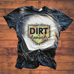 Dirt and Diamonds | Softball | Softball Mom | Bleached Tshirt | Softabll Life | Bleached