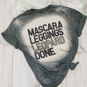 Bleached Tshirt  | Mascara Leggings Leopard Done | Bleached Tee | Vintage Tshirt | Distressed | Bleached