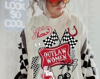 Outlaw Women | Yeehaw | Western | Cowgirl | Graphic Tshirt