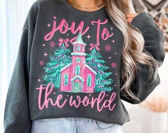 Joy To The World | Christmas | Holiday | Trendy |  Long Sleeve Tshirt