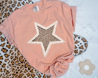 Leopard Star | Boutique | Trendy | Graphic Tee | Comfort Colors